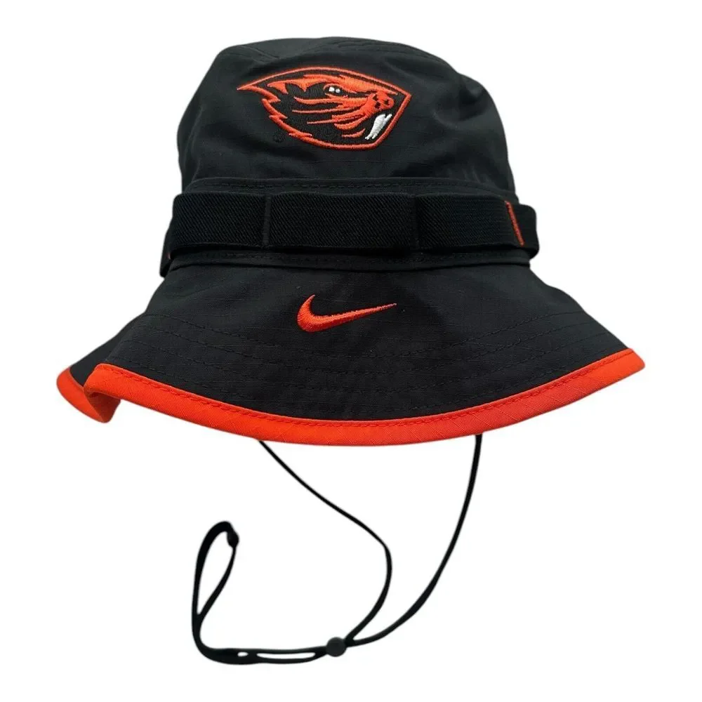Nike Oregon State Beavers Apex Bucket Hat Cap Size M‎ Black NCAA Boonie